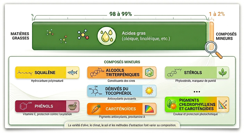 Composition de l'huile d'olive